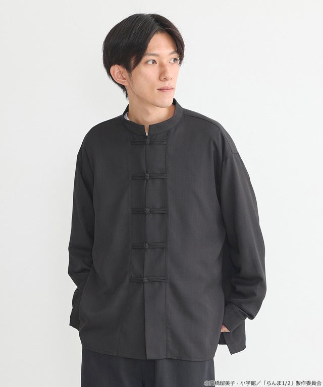 「らんま1/2」チャイナシャツ（カラー：ブラック／ボルドー）