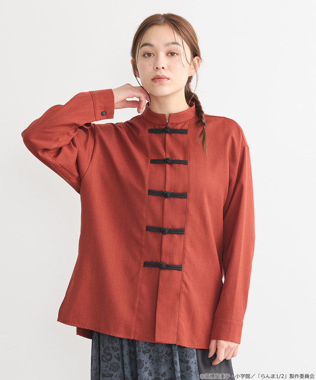 「らんま1/2」チャイナシャツ（カラー：ブラック／ボルドー）