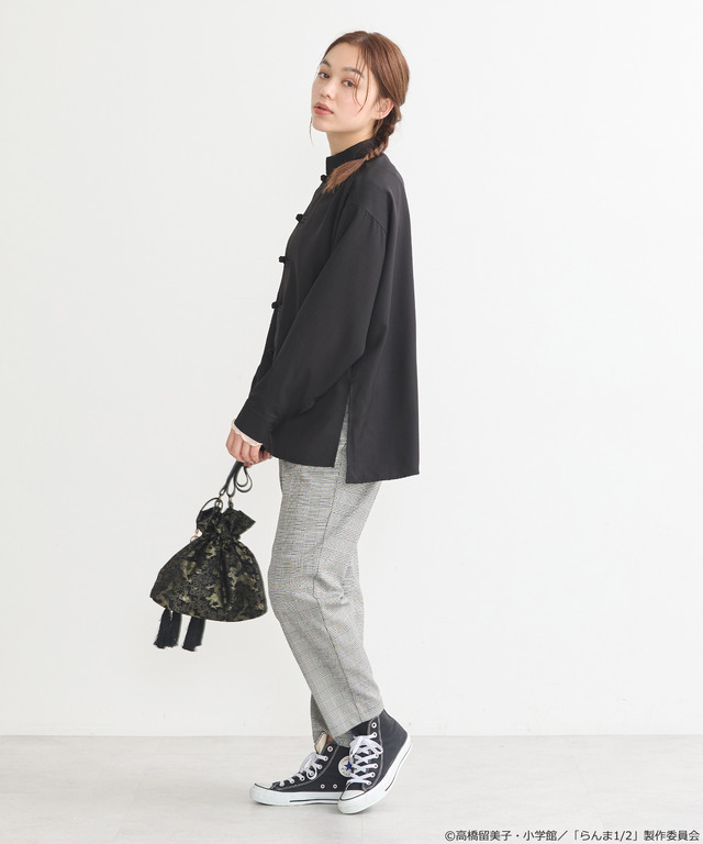 「らんま1/2」チャイナシャツ（カラー：ブラック／ボルドー）