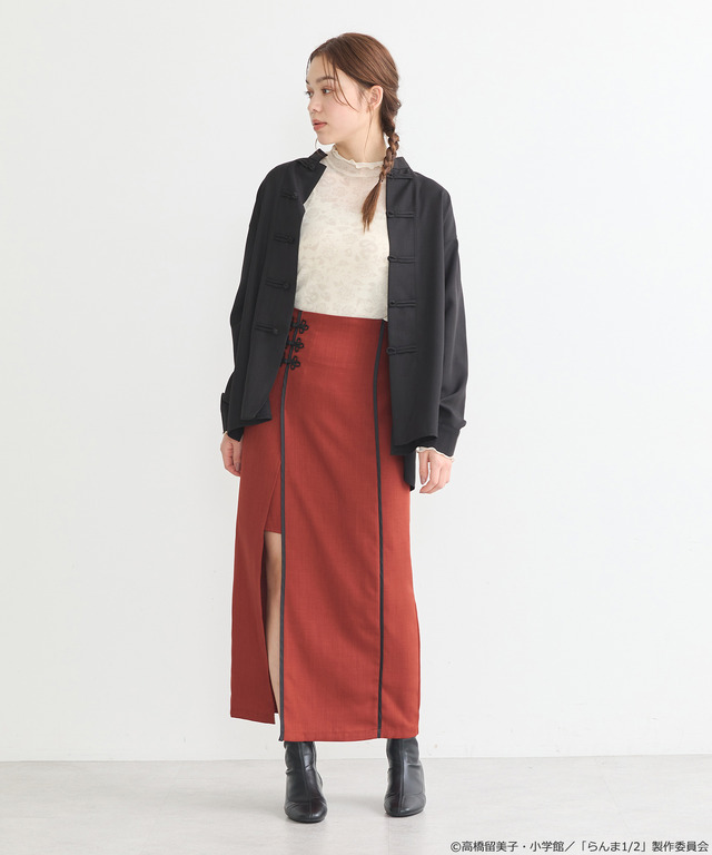 「らんま1/2」チャイナシャツ（カラー：ブラック／ボルドー）