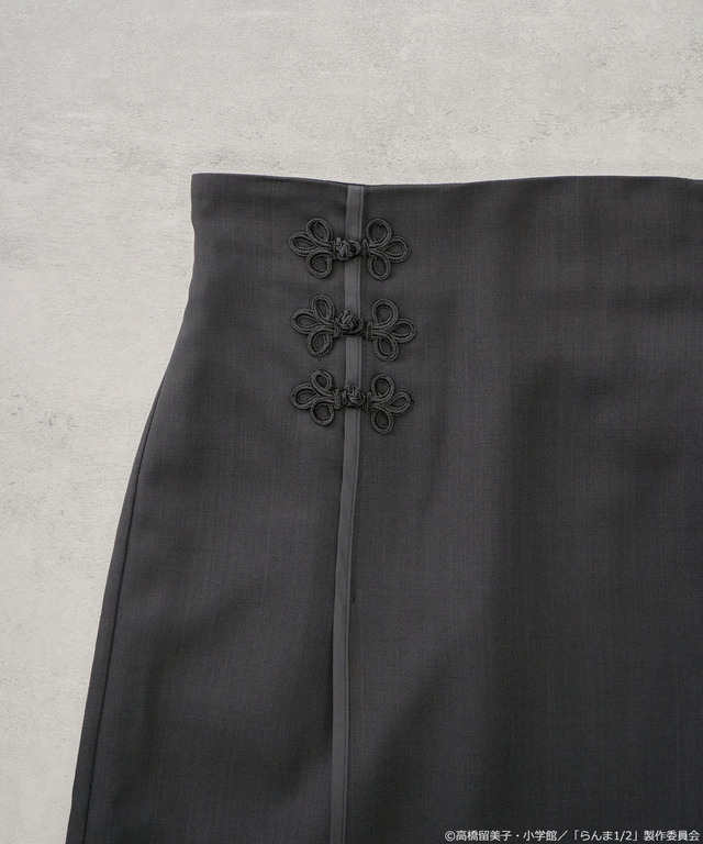 「らんま1/2」チャイナスカート（カラー：ブラック／ボルドー）