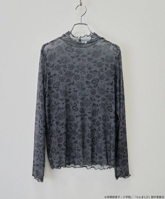 「らんま1/2」シアーハイネックトップス（カラー：アイボリー／ブラック）