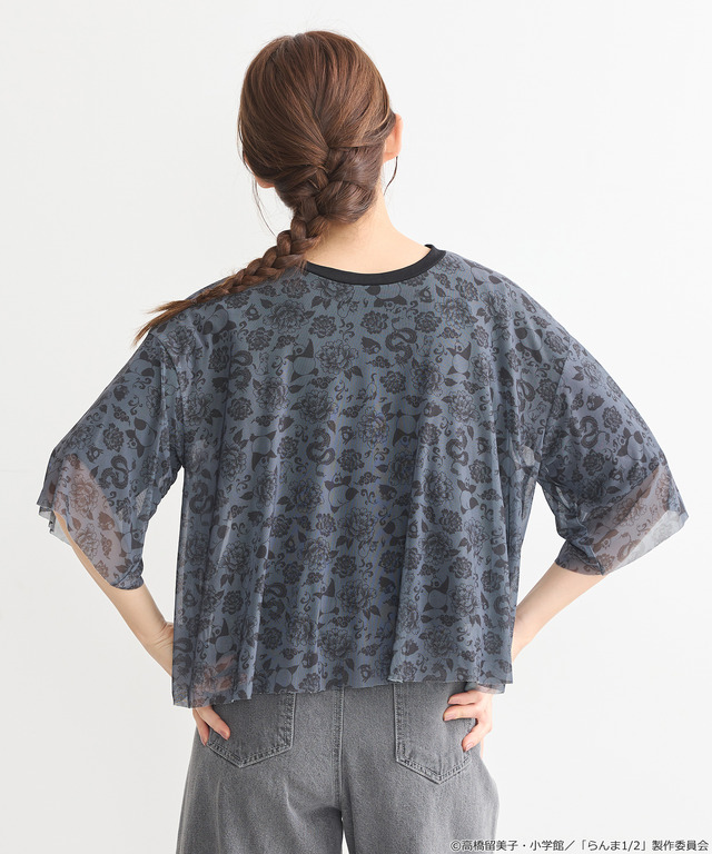 「らんま1/2」シアードッキングTシャツ（カラー：アイボリー／ブラック）