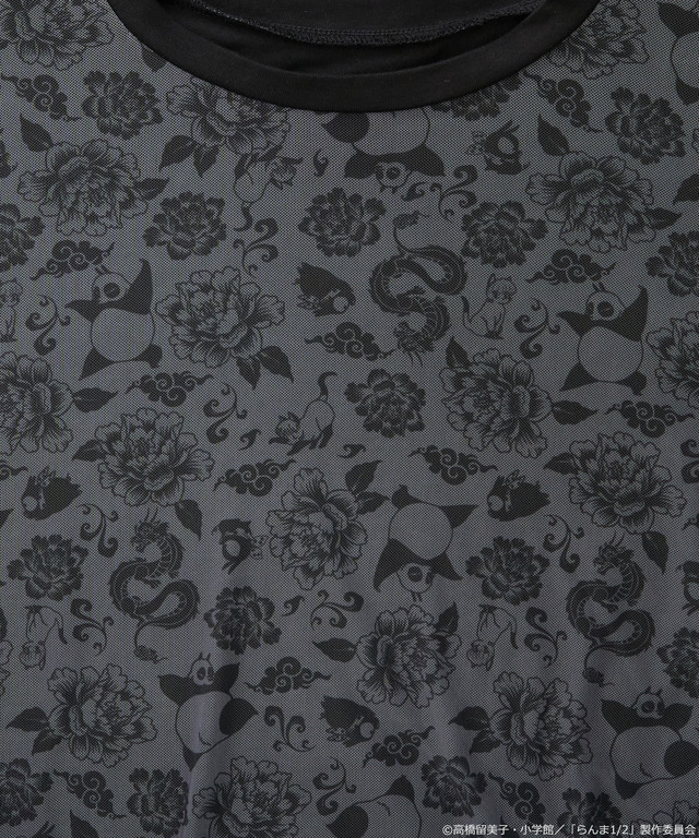 「らんま1/2」シアードッキングTシャツ（カラー：アイボリー／ブラック）