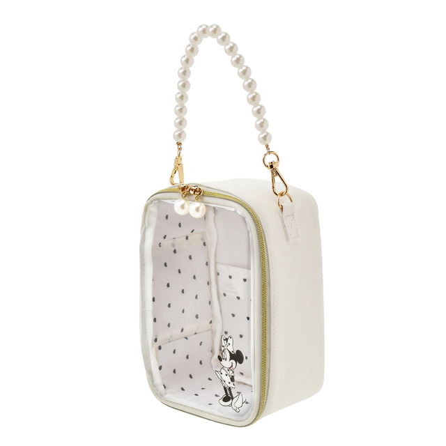 ディズニーストア「ミニー ポーチ ストラップ付き クリア窓 ときめいて」（C）Disney