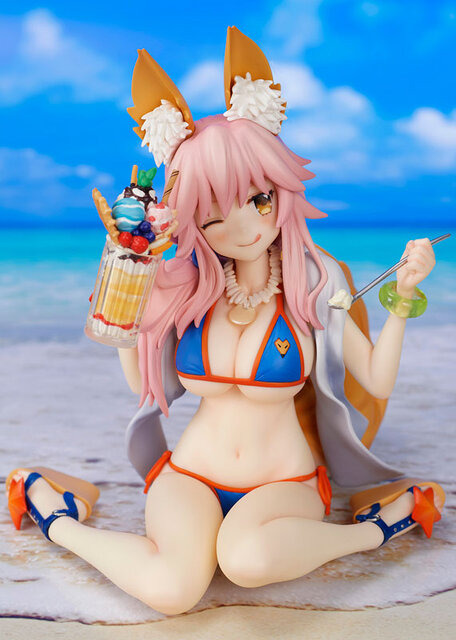 ウィンクする表情や佇まいが愛らしい！『FGO』より水着姿の「玉藻の前」がフィギュア化―最終再臨を常夏感たっぷりに再現