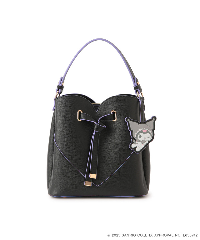 【マイメロディ&クロミ】VIS別注 ハートカットバッグ ブラック（クロミ）