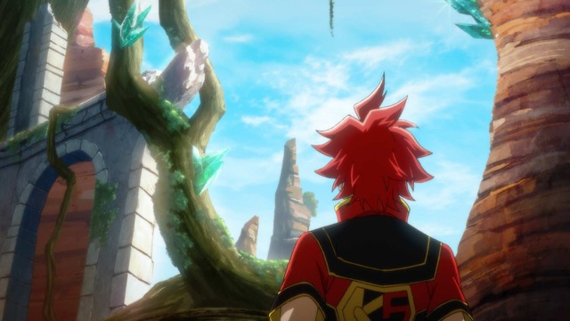 『戦隊レッド 異世界で冒険者になる』第1話「戦隊レッドと魔法使い」先行カット（C）中吉虎吉／SQUARE ENIX・異世界レッド製作委員会