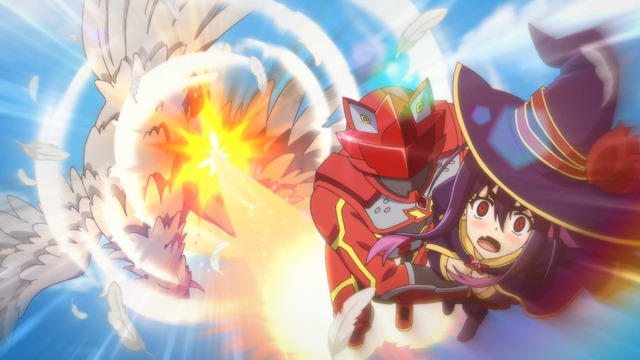 『戦隊レッド 異世界で冒険者になる』第1話「戦隊レッドと魔法使い」先行カット（C）中吉虎吉／SQUARE ENIX・異世界レッド製作委員会