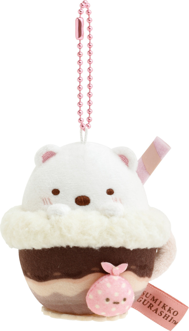 『すみっコぐらし』「喫茶すみっコでチョコレートフェア」テーマが登場「ぶらさげぬいぐるみ しろくま（チョコレートドリンク）」（C）2025 SAN-X CO., LTD. ALL RIGHTS RESERVED.