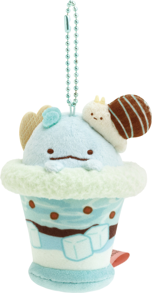 『すみっコぐらし』「喫茶すみっコでチョコレートフェア」テーマが登場「ぶらさげぬいぐるみ とかげ（ミントチョコレートパフェ）」（C）2025 SAN-X CO., LTD. ALL RIGHTS RESERVED.