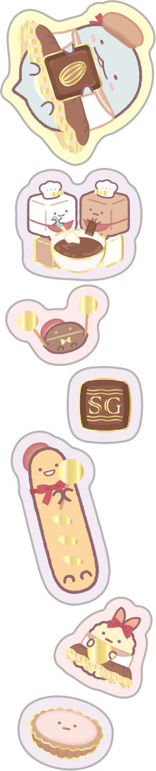 『すみっコぐらし』「喫茶すみっコでチョコレートフェア」テーマが登場「シール」（C）2025 SAN-X CO., LTD. ALL RIGHTS RESERVED.