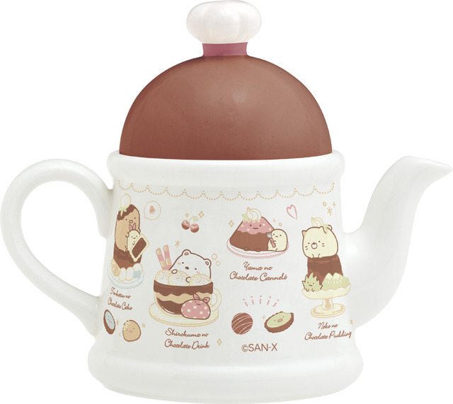 『すみっコぐらし』「喫茶すみっコでチョコレートフェア」テーマが登場「ティーポット」（C）2025 SAN-X CO., LTD. ALL RIGHTS RESERVED.