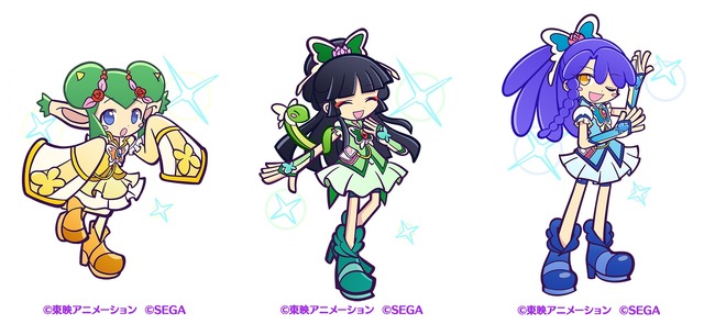 『プリキュア』×『ぷよぷよ!!クエスト』「リデル ver.キュアレモネード」「ゲンブ ver.キュアミント」「アルデラ ver.キュアアクア」