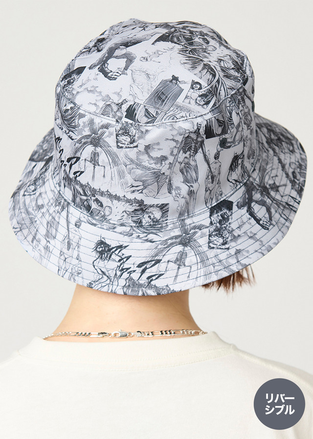 『進撃の巨人』とグラニフが初コラボ。「討伐｜リバーシブルバケットハット」（C）諫山創／講談社
