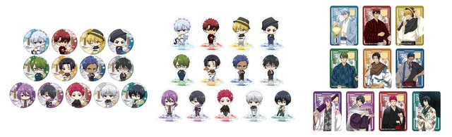 TVアニメ『黒子のバスケ』のコラボカフェが「GiGO コラボカフェ池袋」で開催。限定オリジナルグッズ「デフォルメ缶バッジ～和装ver.～」「デフォルメアクリルスタンド～和装ver.～」「クリアシート～和装ver.～」（C）藤巻忠俊／集英社・黒子のバスケ製作委員会（C）GENDA GiGO Entertainment Inc, All rights reserved.