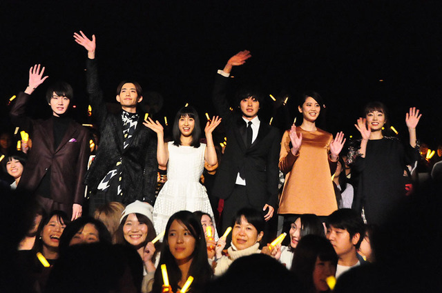 桜田通、竜星涼、土屋太鳳、山崎賢人、山崎紘菜、清水くるみ／『orange-オレンジ-』完成披露試写会