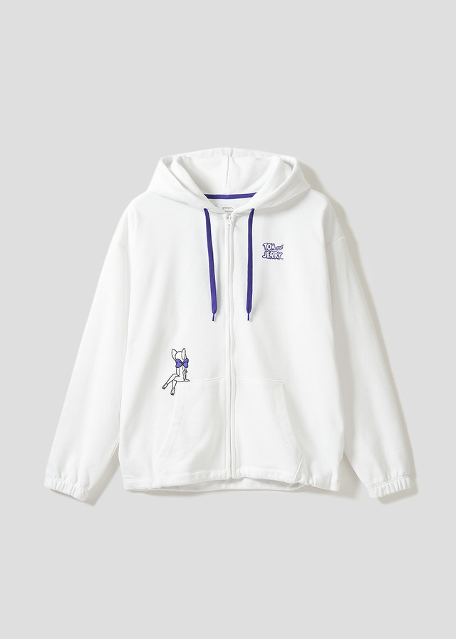 『トムとジェリー』トゥードルス アイズ｜裏毛ビッグシルエットジップパーカー　TM &（C）Turner Entertainment Co.（s25）