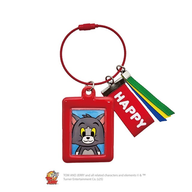 「トムとジェリーボウリング -by VILLAGE VANGUARD-」ヴィレッジヴァンガード限定グッズ「ミニフォトリボンキーホルダー（トム）」