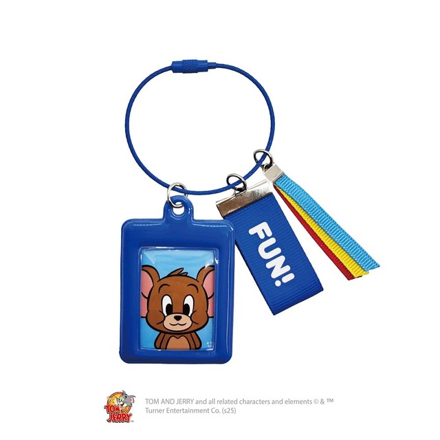 「トムとジェリーボウリング -by VILLAGE VANGUARD-」ヴィレッジヴァンガード限定グッズ「ミニフォトリボンキーホルダー（ジェリー）」