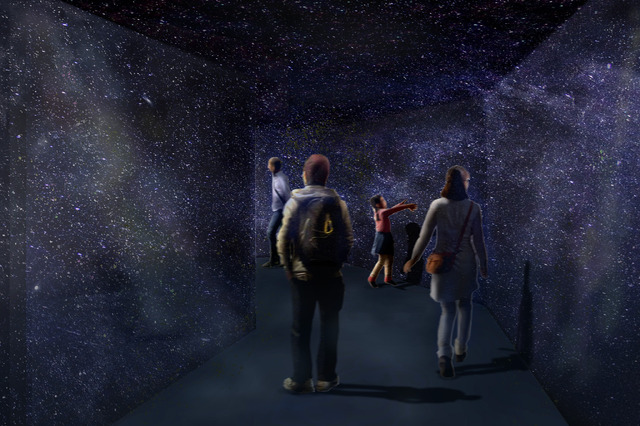 夜空に輝く星の道イメージ