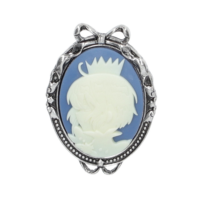 カードキャプターさくら カメオ風ブローチ　ブルー×シルバー