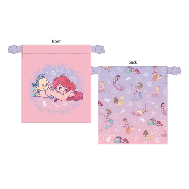 『リトル・マーメイド』OH MY CAFE 「サテン巾着」（C）Disney