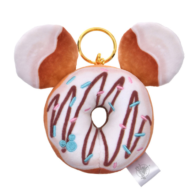 ディズニーストア「ミッキー ぬいぐるみキーホルダー・キーチェーン ホワイト ドーナツ MICKEY'S BAKERY」（C）Disney