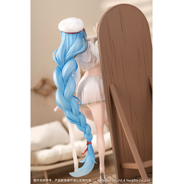 へそ出しセーラー服に、脱ぎかけタイツ！『アズレン』より「ジェーナス」1/8スケールフィギュアが予約受付開始ー専用台座の全身鏡でリアル感が凄い