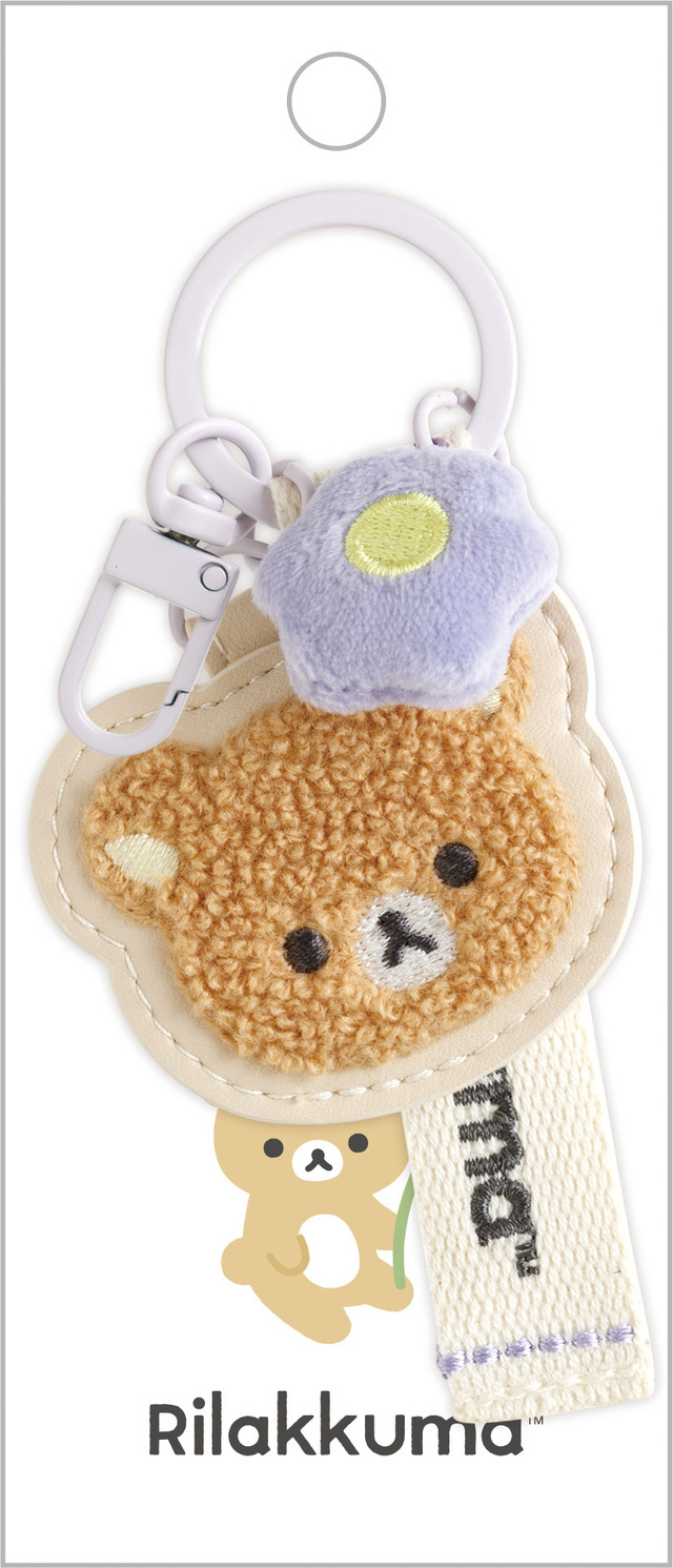 「リラックマ『BASIC RILAKKUMA Flower』ワッペンキーホルダー リラックマ」（C）2025 SAN-X CO., LTD. ALL RIGHTS RESERVED.