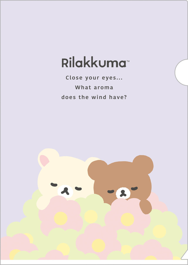 「リラックマ『BASIC RILAKKUMA Flower』クリアホルダー コリラックマ＆チャイロイコグマ」（C）2025 SAN-X CO., LTD. ALL RIGHTS RESERVED.