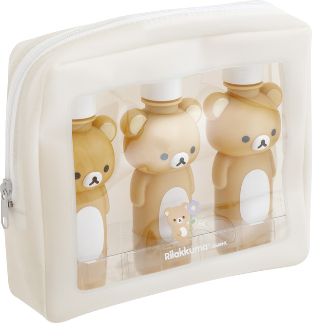 「リラックマ『BASIC RILAKKUMA Flower』ボトルポーチセット リラックマ」（C）2025 SAN-X CO., LTD. ALL RIGHTS RESERVED.