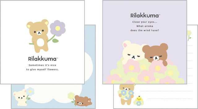 「リラックマ『BASIC RILAKKUMA Flower』スクエアメモ」（C）2025 SAN-X CO., LTD. ALL RIGHTS RESERVED.