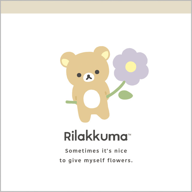 「リラックマ『BASIC RILAKKUMA Flower』スクエアメモ」（C）2025 SAN-X CO., LTD. ALL RIGHTS RESERVED.