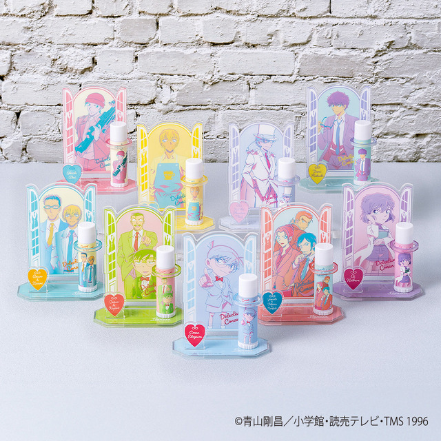 『Lovisia 名探偵コナンリップクリーム＆リップスタンド セット』各1,870円（税込）