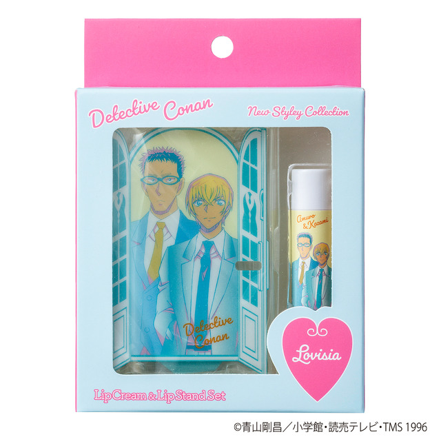 『Lovisia 名探偵コナンリップクリーム＆リップスタンド セット』各1,870円（税込）