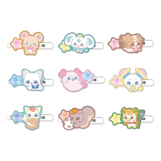 「ぷちきゅあはじめてかふぇ」のオリジナルグッズ「カラフルアクリルクリップ」（C）ぷちきゅあぱーとなーず