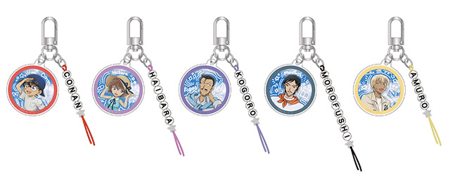 ビーズ付きアクリルキーホルダー