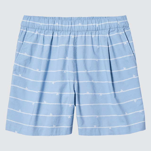 ユニクロ「WOMEN ディズニー イン ブルー イージーショートパンツ」カラー：61 BLUE（C）Disney