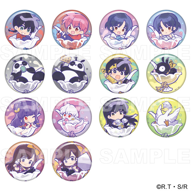 TVアニメ『らんま1/2』「ちゃぽんっ！　トレーディングちびキャラ缶バッジ」（C）高橋留美子・小学館／「らんま1/2」製作委員会