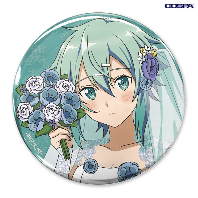 TVアニメ『ソードアート・オンライン』「描き下ろし シノン 65mm缶バッジ ウェディングドレスVer.」（C）2020 川原 礫/KADOKAWA/SAO-P Project