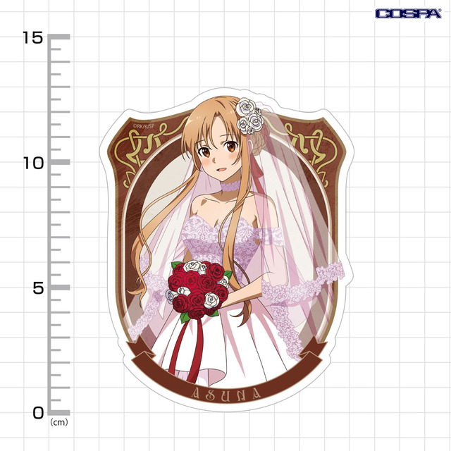 TVアニメ『ソードアート・オンライン』「描き下ろし アスナ 屋外対応ステッカー ウェディングドレスVer.」（C）2020 川原 礫/KADOKAWA/SAO-P Project