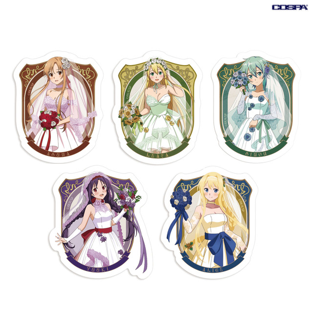TVアニメ『ソードアート・オンライン』「描き下ろし ミニステッカーセット ウェディングドレスVer.」各種（C）2020 川原 礫/KADOKAWA/SAO-P Project