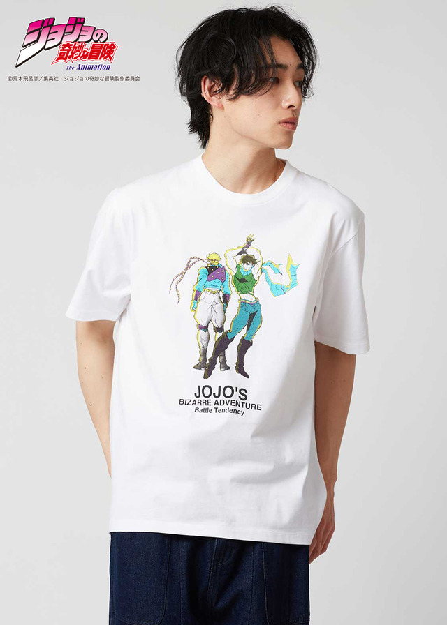 アニメ『ジョジョの奇妙な冒険』シリーズとグラニフがコラボ。「ジョセフ&シーザー｜Tシャツ」（C）荒木飛呂彦／集英社・ジョジョの奇妙な冒険製作委員会