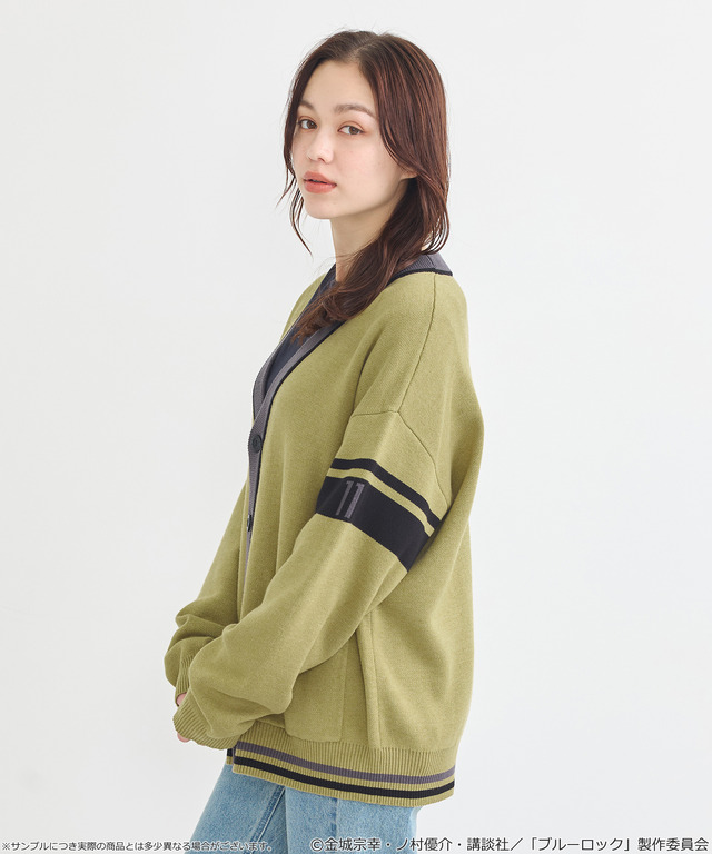 TVアニメ『ブルーロック』× earth music＆ecology Japan Label「ニットカーディガン 潔 世一 モデル＜グリーン＞」