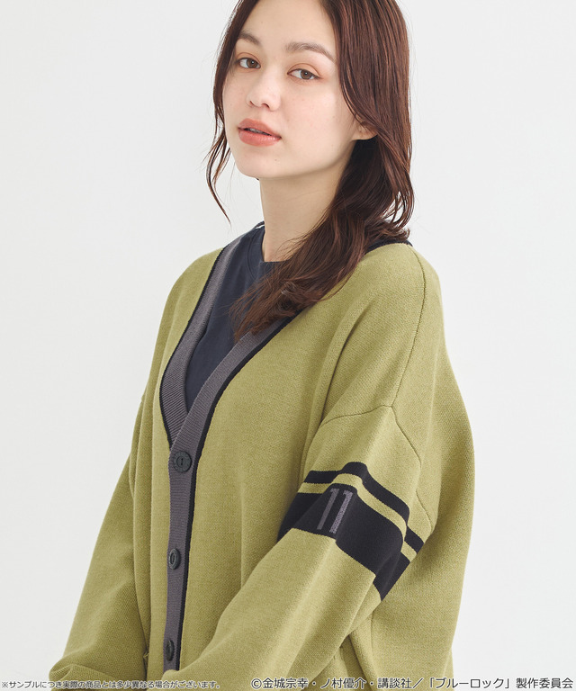 TVアニメ『ブルーロック』× earth music＆ecology Japan Label「ニットカーディガン 潔 世一 モデル＜グリーン＞」