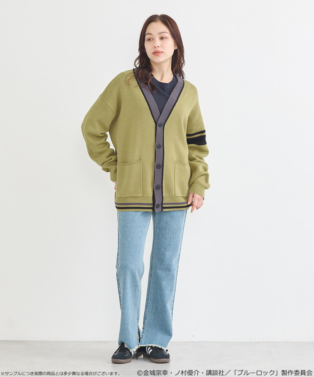 TVアニメ『ブルーロック』× earth music＆ecology Japan Label「ニットカーディガン 潔 世一 モデル＜グリーン＞