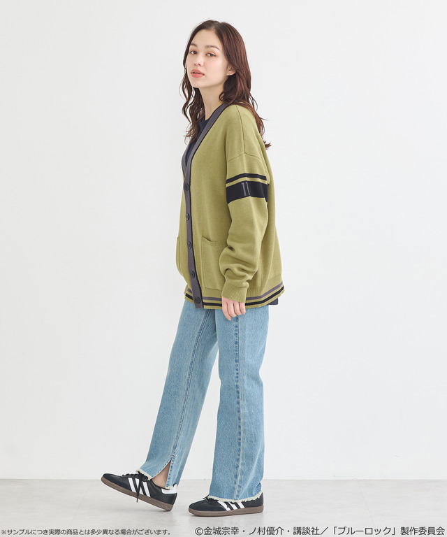 TVアニメ『ブルーロック』× earth music＆ecology Japan Label「ニットカーディガン 潔 世一 モデル＜グリーン＞」