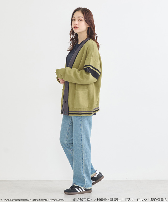 TVアニメ『ブルーロック』× earth music＆ecology Japan Label「ニットカーディガン 潔 世一 モデル＜グリーン＞」