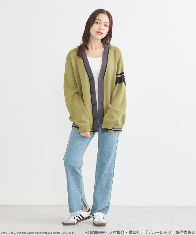 TVアニメ『ブルーロック』× earth music＆ecology Japan Label「ニットカーディガン 潔 世一 モデル＜グリーン＞」